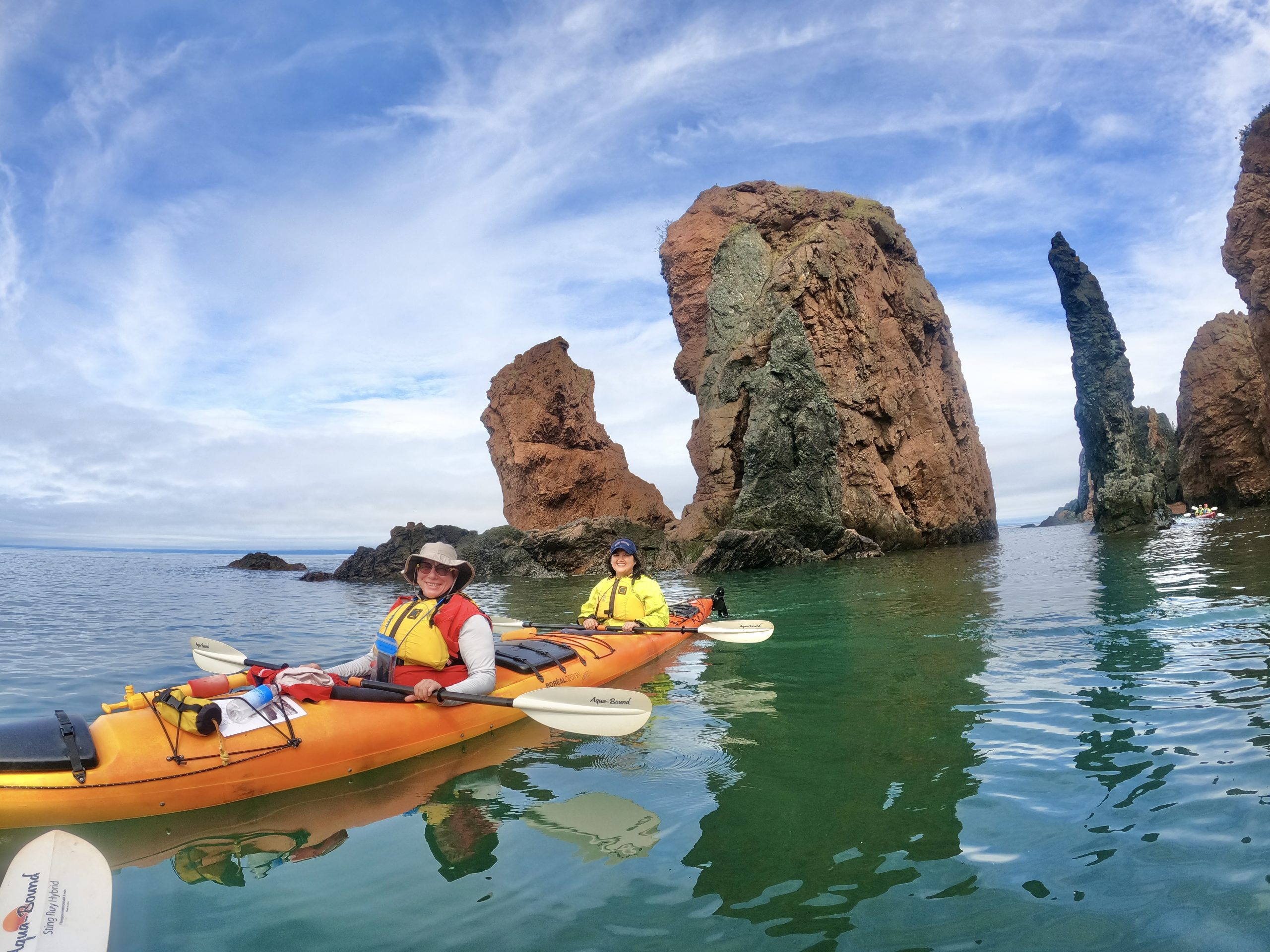 The Three Sisters as seen from a kayak