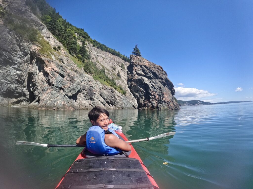 Sea kayaking Fundy