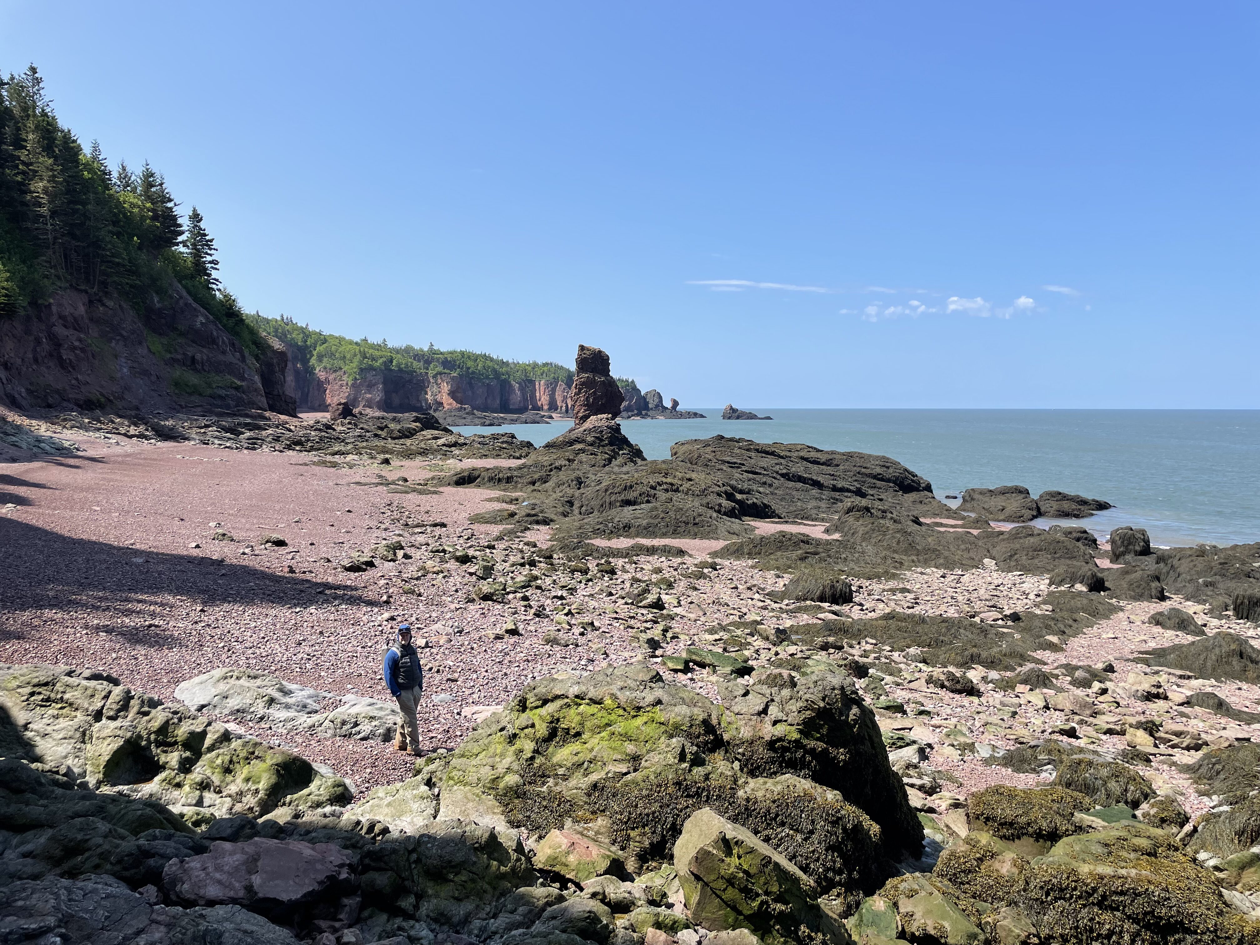 Hiking the ocean floor in Cape Chignecto Provincial Park Hike the ocean floor at the Three Sisters